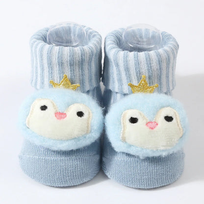 1 Pair Cute Cartoon Animal Kids Infant Newborn Baby Socks 0-6 Months Four Seasons Elastic Knit Cotton Kids Short Tube Socks