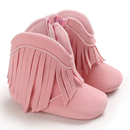 Infant Pre-Walker Shoes Baby Shoes 0-18M Western Denim Winter Boots Warm Casual Shoes for Boys Girls
