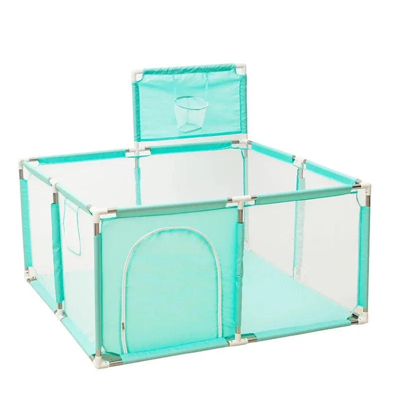 Baby Playpen for Babies & Toddlers with Thickened Steel Pipes, Activity Fence and Ball Pit Play Area