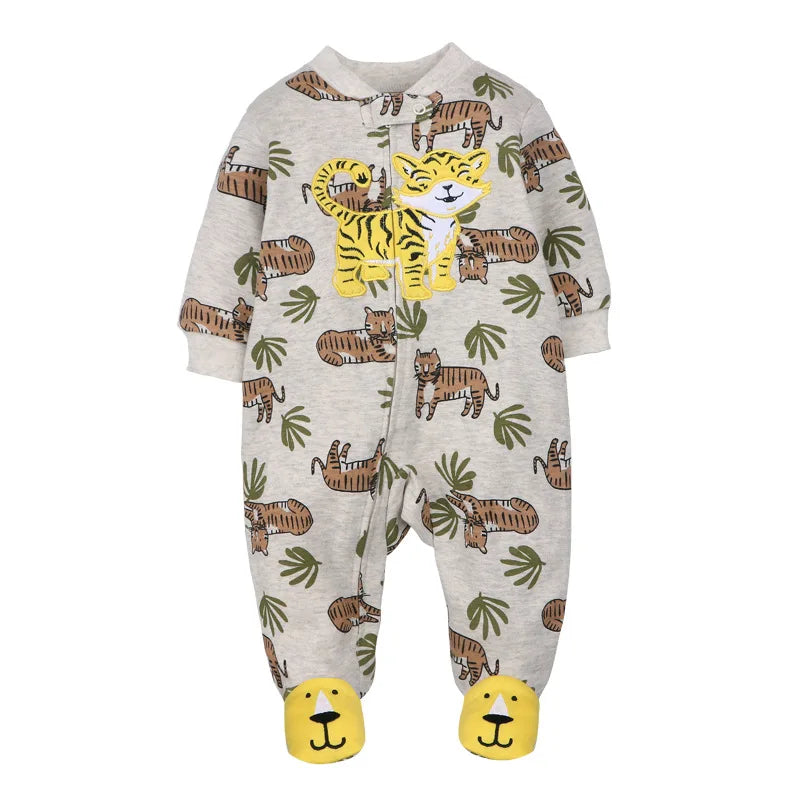 Good Quality 2023 Baby Pajamas Cotton Baby Clothes Boy Newborn Baby Clothes 3-12M Coveralls Infants Bebe Girls Zipper Jumpsuit