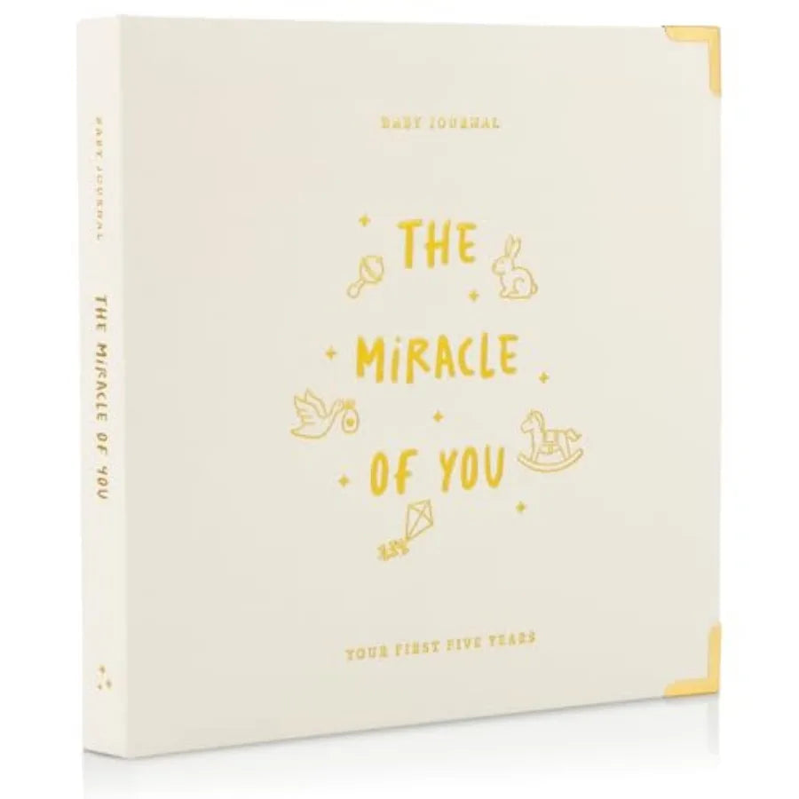 Keepsake Baby Memory Book for Boys and Girls Timeless First 5 Year Baby Book Neutral Journal Scrapbook or Photo Album - Record