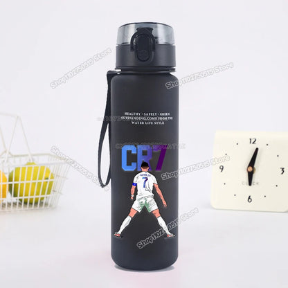 650ml CR7 Children Water Bottle Soccer Star Ronaldo Kids Straw Cup Outdoor Sport Boy Girl Drink Bottle School Leak Proof Jugs