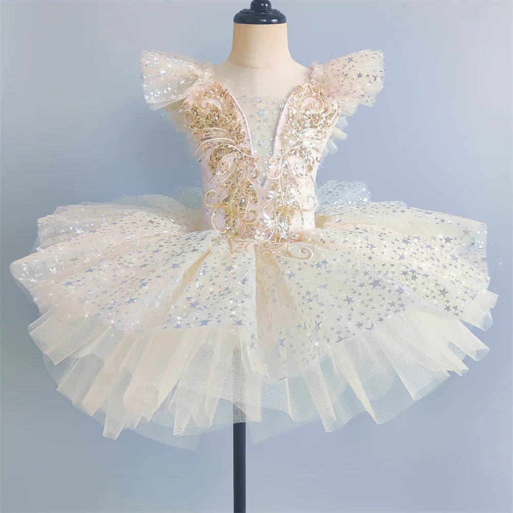 Girls Ballet Tutu Dress, Kids Ballerina Dance Costume Outfit