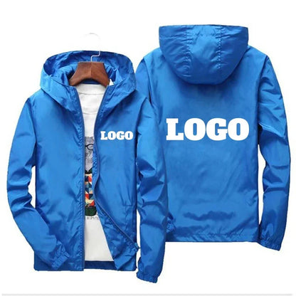 Men’s Waterproof Windbreaker Jacket, Autumn Outdoor Sports Jacket, Casual Lightweight Coat, Black, Plus Size Up to 7XL