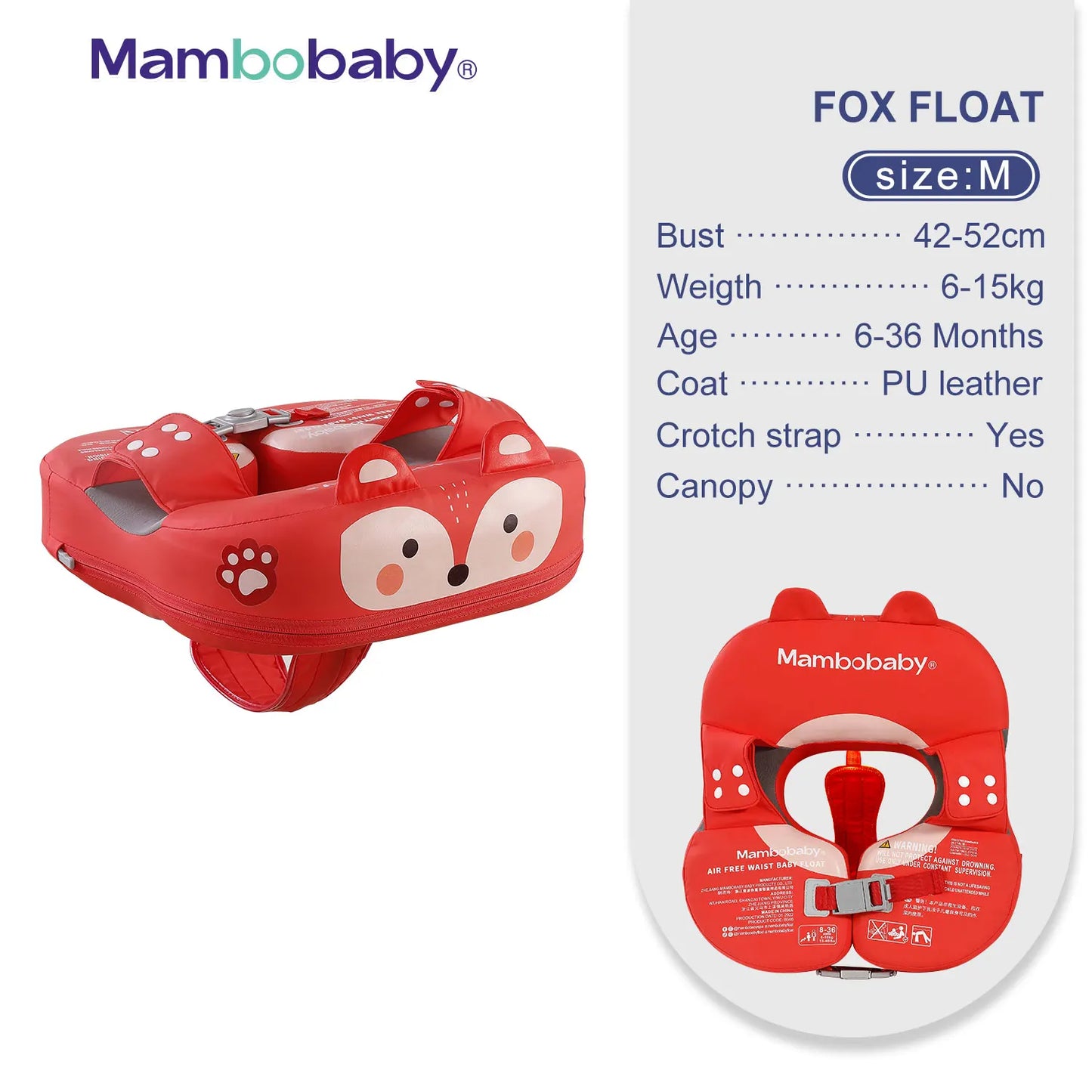 Mambobaby VIP Dropshipping Non-Inflatable Baby  Floats with Canopy  Underarm Swimming  Floater Spa Buoy Trainer Suppliers