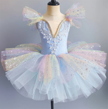Girls Ballet Tutu Dress, Kids Ballerina Dance Costume Outfit