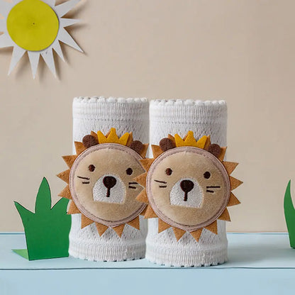 Baby Crawling Knee Pads Cute Animal Cotton Fabric Wear-resistant and Protective Knee and Leg Covers Anti Fall and Breathable